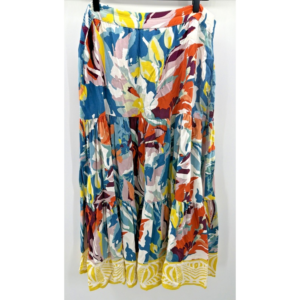 Soft Surroundings Kara Maxi Skirt Floral Boho Medium Womens Cottage Indie Y2K